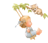 Gif animé petite fille qui se balance