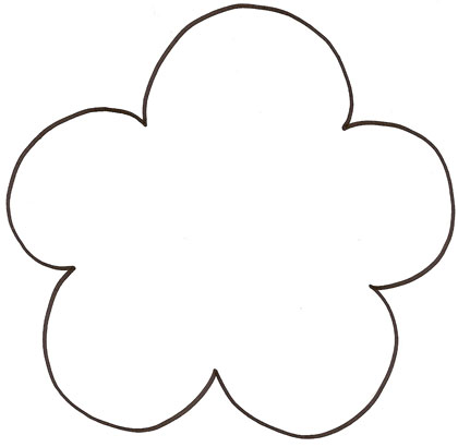 Gabarit Fleur pétales ronds
